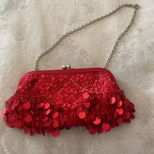 nicole miller small red purse - nwot